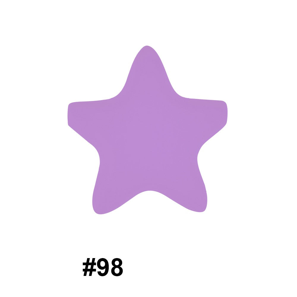 Star Shaped 45mm Silicone Beads Smooth Surface 50pcs 9