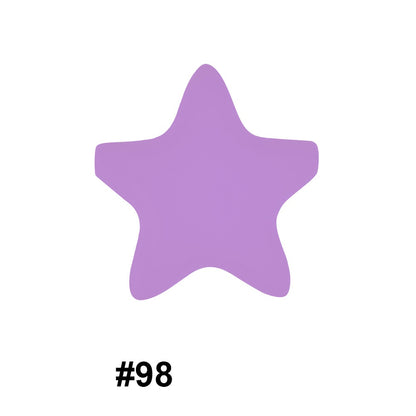 Star Shaped 45mm Silicone Beads Smooth Surface 50pcs 9