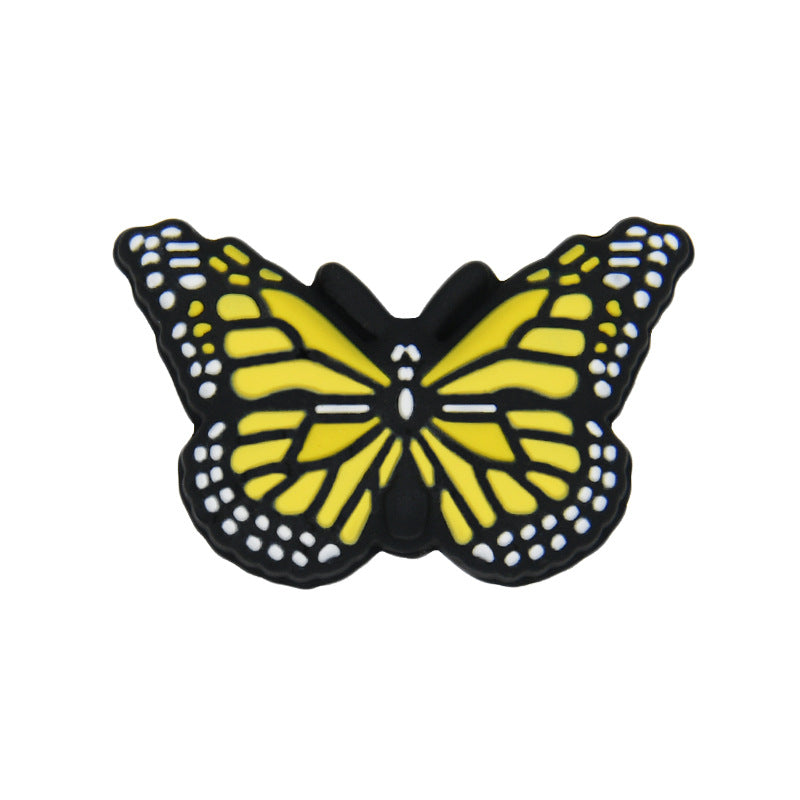 Silicone Focal Beads Butterfly Colorful Vibrant Design 20pcs 7