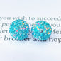 Colored Clay Ball Rhinestone Beads 16mm Glass Glaze 20pcs 8