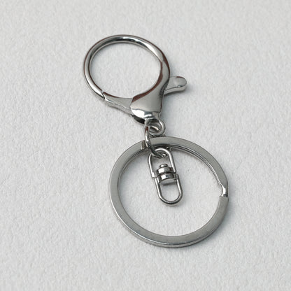 Zinc Alloy Lobster Clasp Keychain Hardware with Split Ring