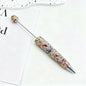 Beadable Pen with Colorful Full Rhinestone Design Glass Decoration