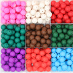 50pcs 15mm Solid Color Round Silicone Beads-32 Colors（124-150