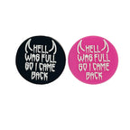 Silicone Focal Beads Hell Was Full So I Came Back Drippy Lettering Devil Horns 20pcs