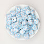 Floral Pattern 13.5mm Square Silicone Beads Printed Design 50pcs - Style 4