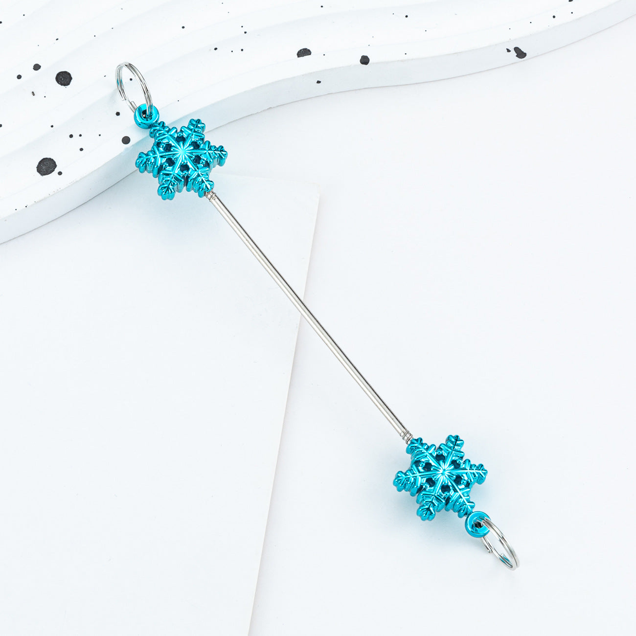 Beadable Blank Bars Christmas Snowflake-shaped