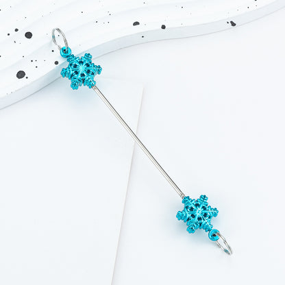 Beadable Blank Bars Christmas Snowflake-shaped