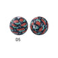 50Pcs 15mm Colored pattern printed silicone beads 7