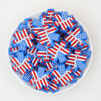 Patriotic Medical Symbol Silicone Focal Beads 20 pcs