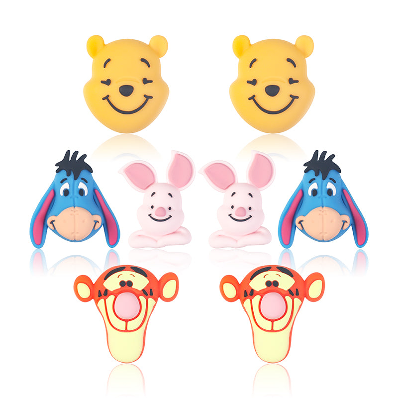 Silicone 3D Focal Beads Disney Character Avatar Smiling Face 20pcs