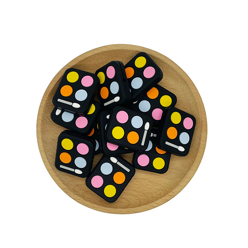 Color Palette Silicone Focal Beads 20pcs 2