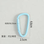 Metal D Shaped Spring Trigger Key Rings 46mm Colorful Painted 20pcs 3