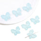 Transparent Frosted Butterfly Acrylic Beads 21x18mm Pastel Colors 20pcs 10