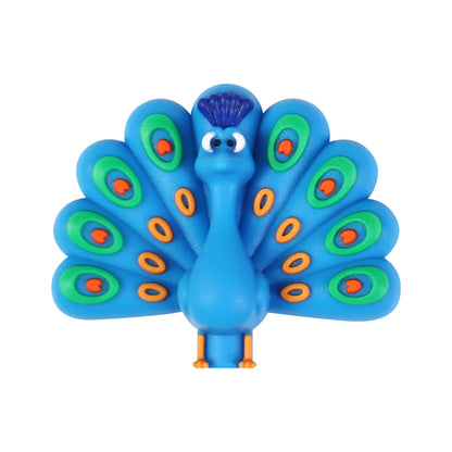 3D Bird Silicone Focal Beads Owl Peacock Cute Animal Charms 20pcs 11