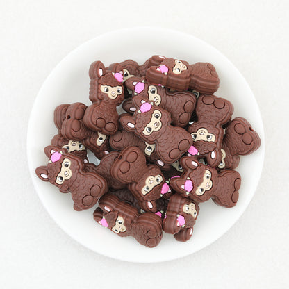 10 Color Cute Alpaca Silicone Focal Beads 20pcs 11