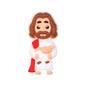 Silicone 3D Focal Beads Jesus Church Nun Virgin Mary Holding Lamb 20pcs 15