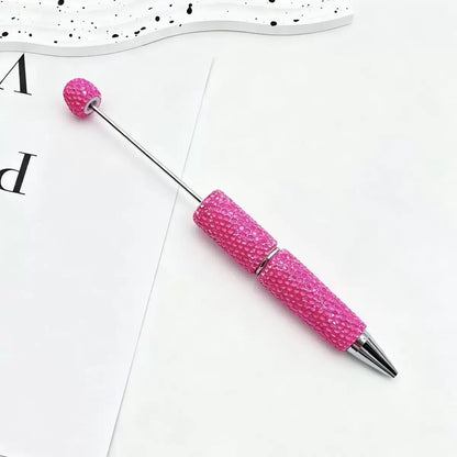 Beadable Pen with Colorful Full Rhinestone Design Glass Decoration