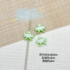 Baking Painted Poker Metal Beads 15mm Colorful Whimsical Design 10pcs 6