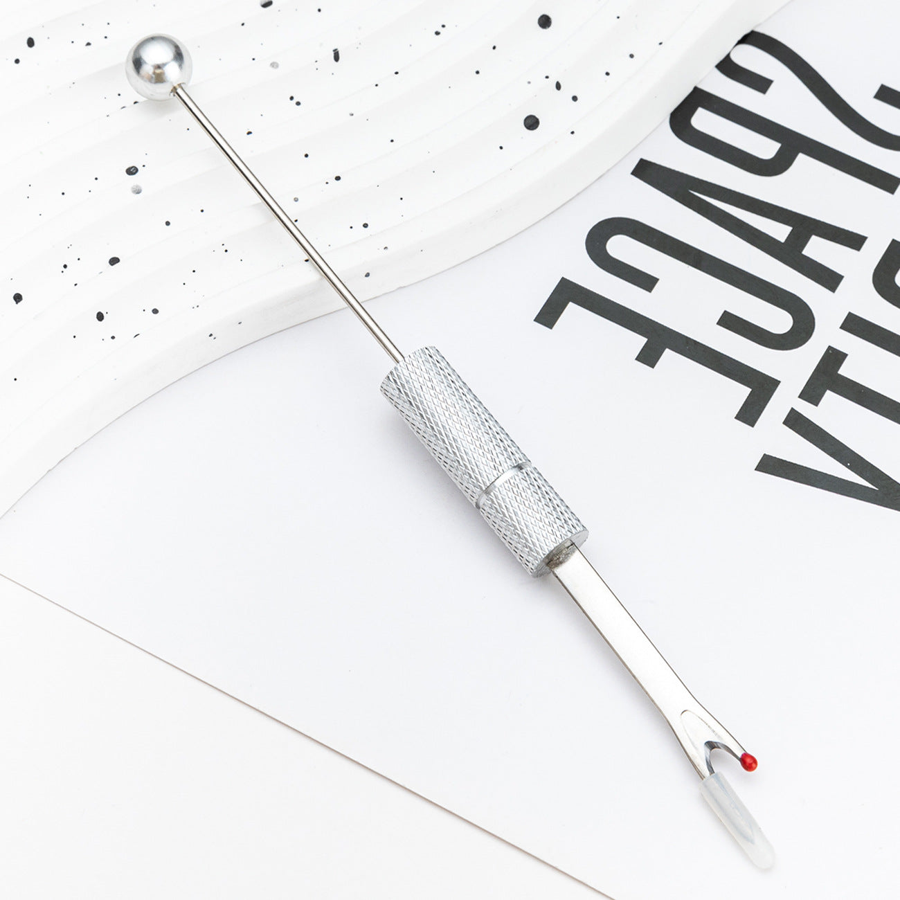 Beadable Seam Ripper Large Size Metallic Glossy Beaded Handle 10