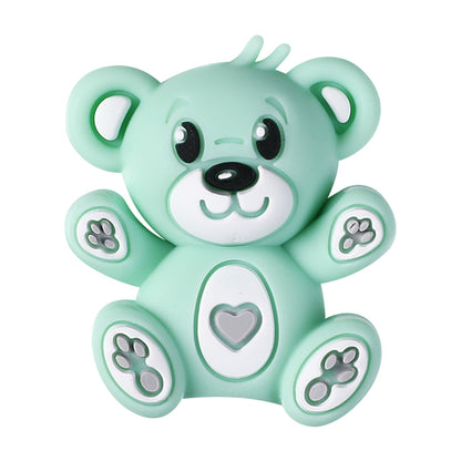 Silicone 3D Focal Beads Hug Bear Outstretched Arms 20pcs 17