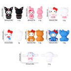 Silicone 3D Focal Beads Sanrio Characters Big Ear and Bow Details 20pcs 8
