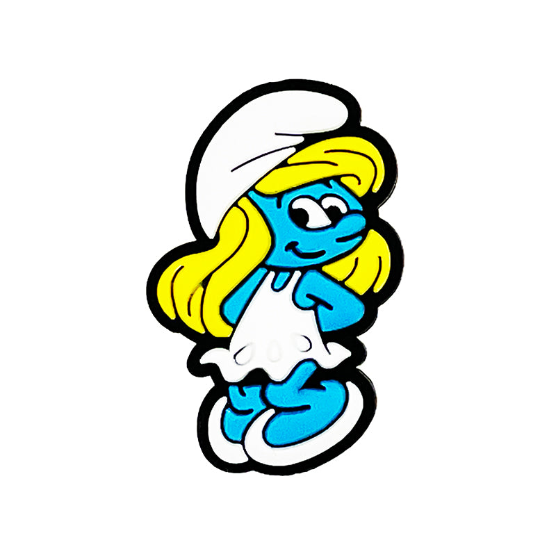 Silicone Focal Beads Smurfette Standing Pose 20pcs