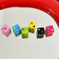 Star Printing Acrylic Square Beads 10mm Two-Color Glossy 20pcs