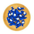 Silicone 3D Focal Beads Ennu Blue Figure Gray Face 2