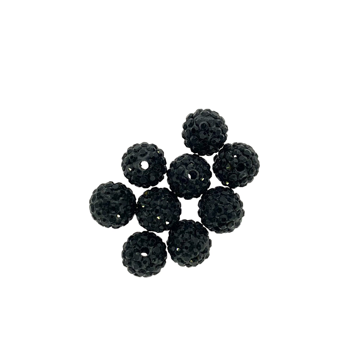 Clay Round Rhinestone Beads 8mm Multicolor Sparkle 50pcs
