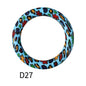 65mm Printed Silicone Beads Round Rings Floral Animal Spots Prints 33
