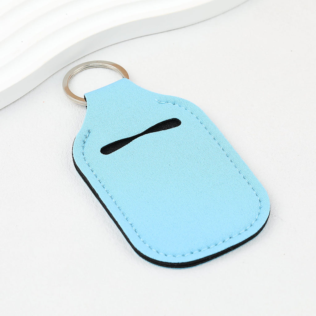 Neoprene Sanitizer Holder Keychain Durable Vibrant Colors Suitable for Sublimation - Blue