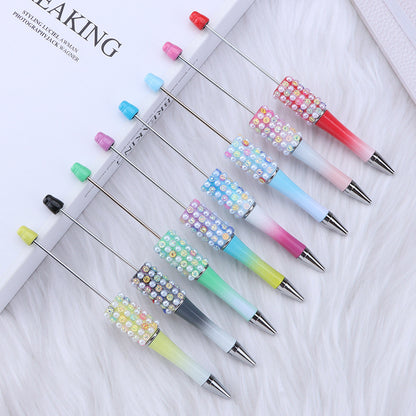 Colorful Pearl Gradient Round Ballpoint Pen Plastic