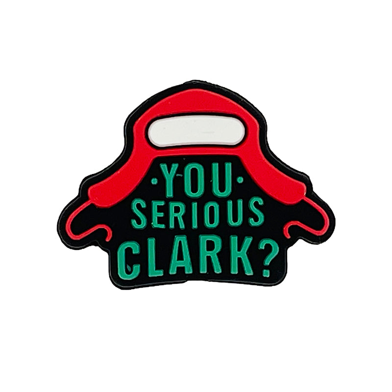 Silicone Focal Beads Retro Phone YOU SERIOUS CLARK Text Centered 20pcs