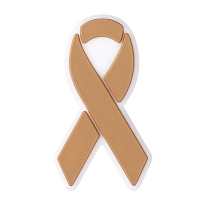 Silicone Focal Beads Awareness Ribbon Colorful Multi Color Ribbon 20pcs 15