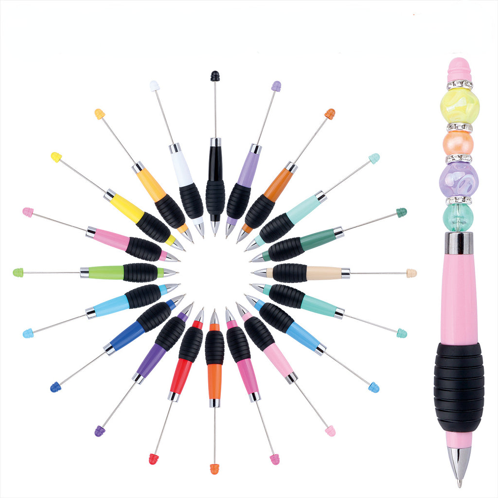 Beadable Telescopic Pen Colorful Ergonomic Rotary Ballpoint 1.0mm