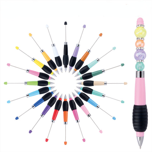 Beadable Telescopic Pen Colorful Ergonomic Rotary Ballpoint 1.0mm