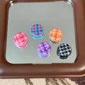 Flat Houndstooth Acrylic Beads 18mm Glossy Colorful 20pcs