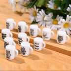 Silicone Focal Beads Printed Cup With Handle 20pcs 4