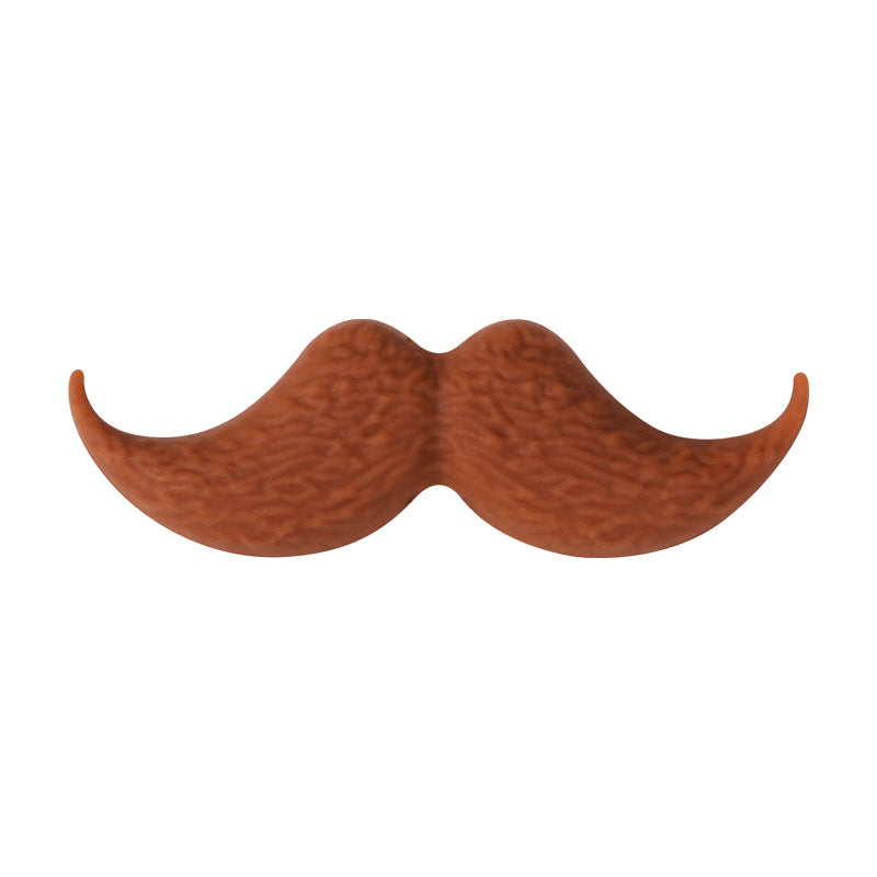 Silicone Focal Beads Beard Handlebar Mustache Textured Curved 20pcs 18