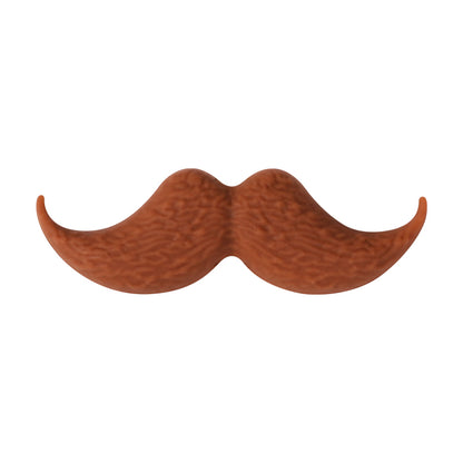 Silicone Focal Beads Beard Handlebar Mustache Textured Curved 20pcs 18