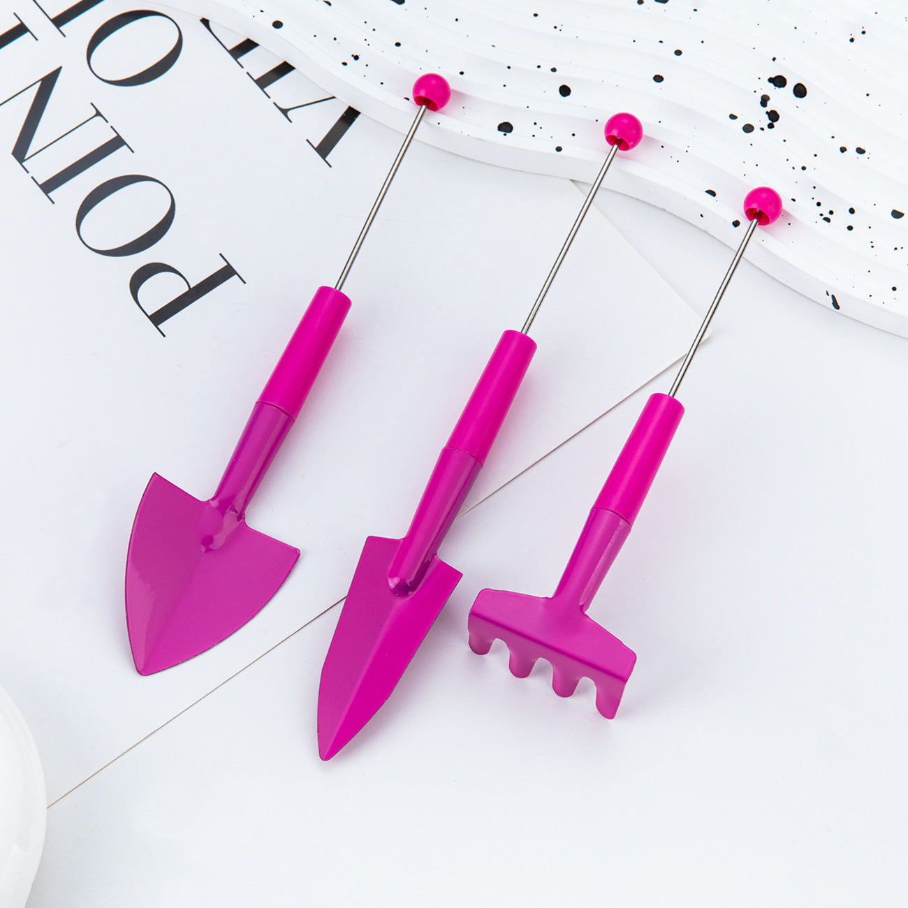 Beadable Metal Gardening Tool Sets Solid Color