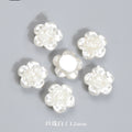 Pearl Imitation Camellia Acrylic Beads 10-18mm ABS Plastic 50pcs 5