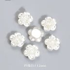 Pearl Imitation Camellia Acrylic Beads 10-18mm ABS Plastic 50pcs 5