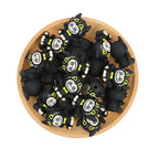 Silicone 3D Focal Beads Halloween Bat Wings Spread Lime Green Bow Ties 20pcs 3
