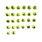 15mm Silicone Letter Beads Alphabet A-Z Solid Color Printed 26pcs 7
