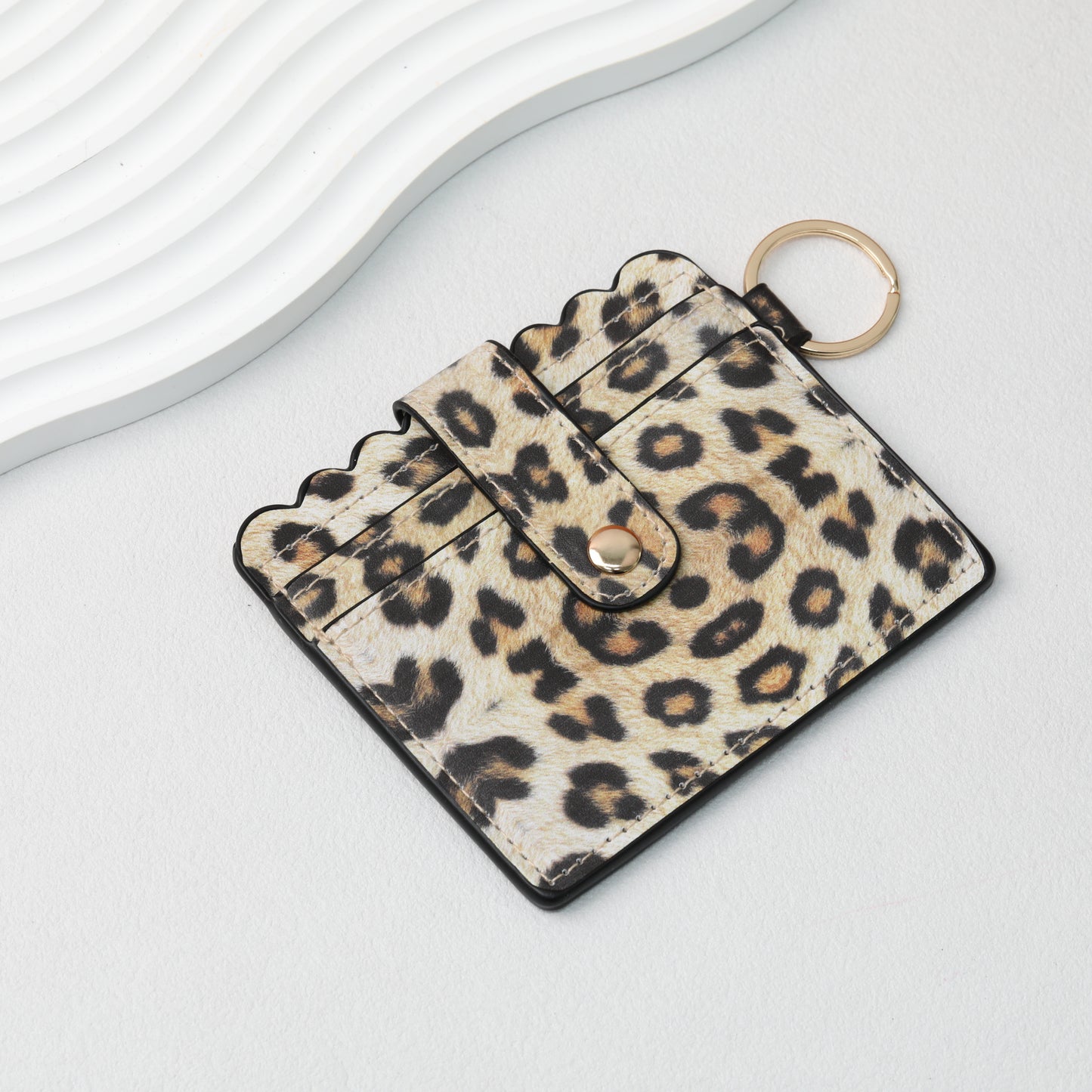 PU Card Holder Keychain Multi Patterned
