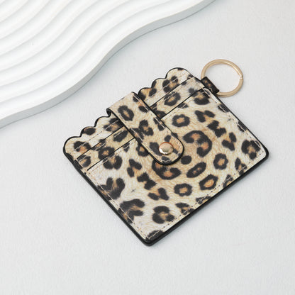 PU Card Holder Keychain Multi Patterned