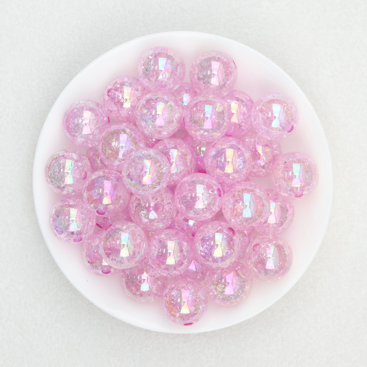 Crackle Acrylic Round Beads 16mm 20mm Assorted Candy Colors 20pcs 4