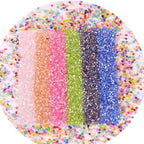 Iridescent Seed Bugle Glass Beads 3mm Mixed Colors 3000pcs