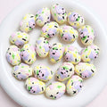 Hand-Painted Dinosaur Egg Acrylic Beads 16x24mm Colorful 5pcs 2